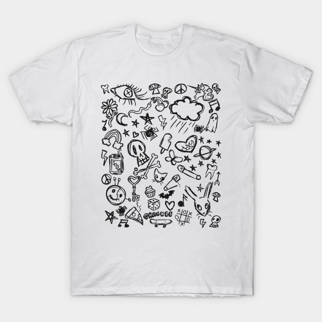 Everyone Know Doodles Over The Next T-Shirt by Infinity Painting